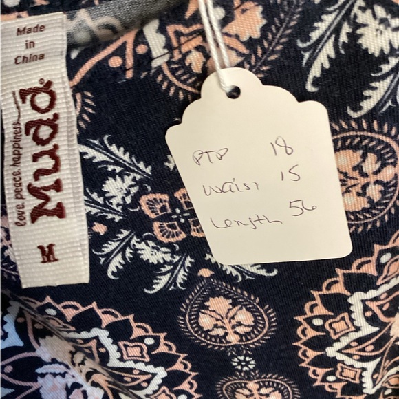 352 Mudd Blue Patterned Maxi Dress - Picture 5 of 5